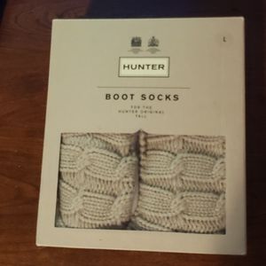 Hunter Tall Boot Socks - Greige color - size L